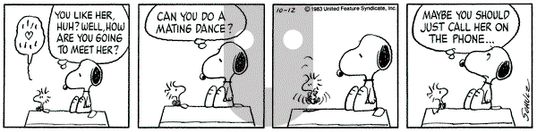 Peanuts on Wednesday October 12, 1983 Comic Strip