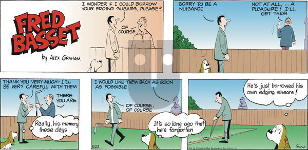 Fred Basset - Sunday June 23, 2024 Comic Strip