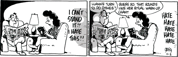 Luann on Friday November 2, 1990 Comic Strip
