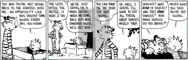 Calvin and Hobbes - Tuesday July 9, 2024 Comic Strip