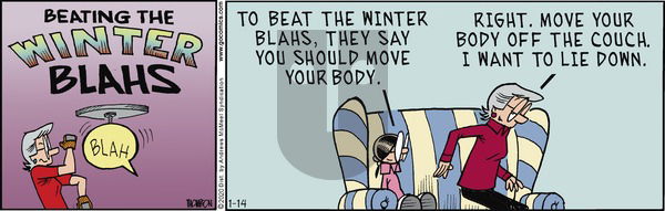 Grand Avenue on Sunday January 14, 2024 Comic Strip