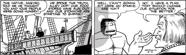 Alley Oop - Friday August 6, 1976 Comic Strip