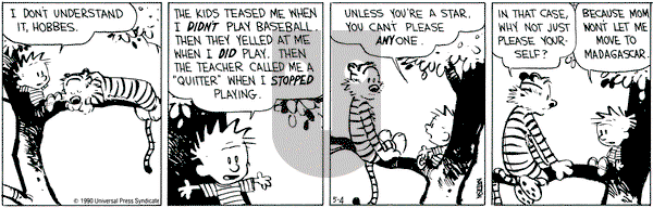 Calvin and Hobbes on Friday May 4, 1990 Comic Strip