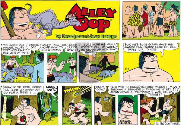 Alley Oop on Sunday July 6, 1997 Comic Strip