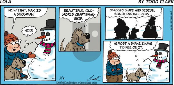Lola on Sunday January 18, 2015 Comic Strip