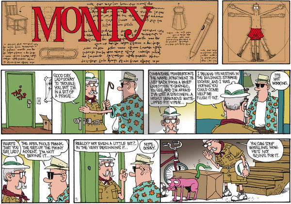 Monty on Sunday April 1, 2012 Comic Strip