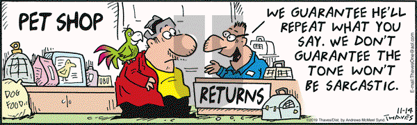 Frank and Ernest on Thursday November 14, 2019 Comic Strip
