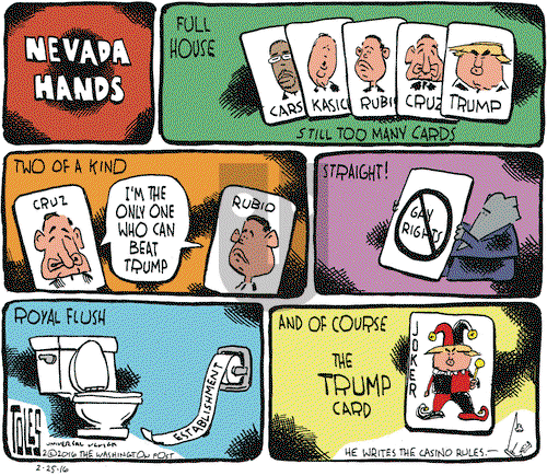Tom Toles on Thursday February 25, 2016 Comic Strip