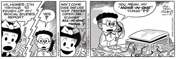 Nancy on Saturday March 5, 2005 Comic Strip