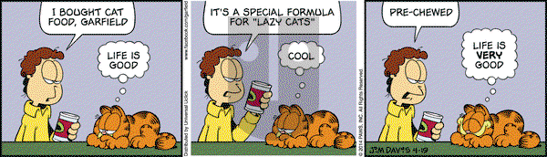 Garfield on Saturday April 19, 2014 Comic Strip