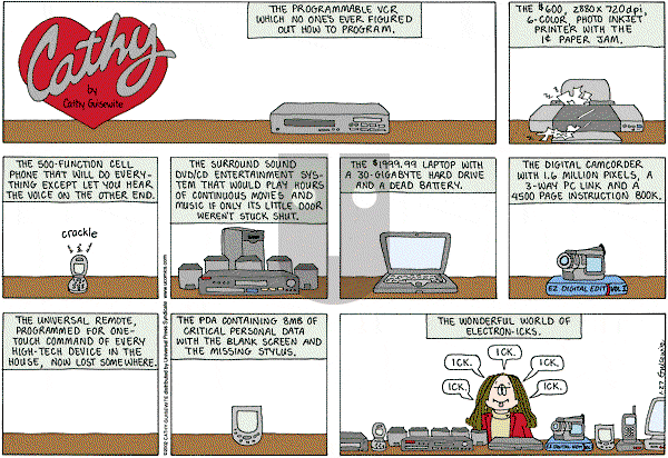 Cathy Classics - Sunday January 27, 2002 Comic Strip