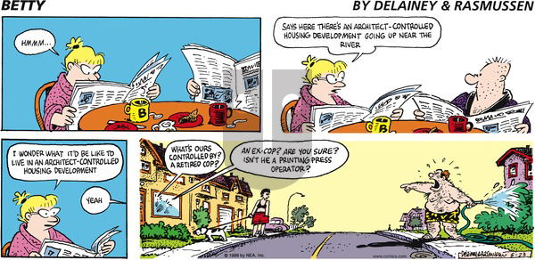 Betty on Sunday May 23, 1999 Comic Strip