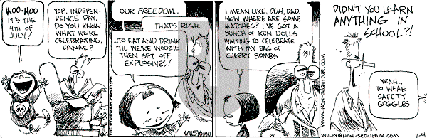Non Sequitur on Wednesday July 4, 2001 Comic Strip
