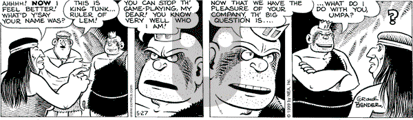 Alley Oop on Thursday May 27, 1999 Comic Strip