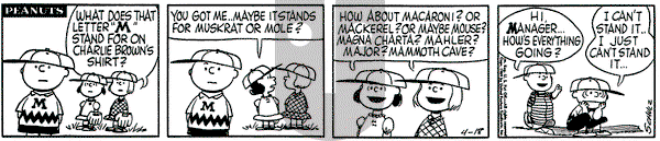 Peanuts on Saturday April 18, 1959 Comic Strip