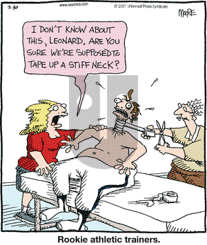 In the Bleachers on Monday July 30, 2001 Comic Strip