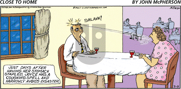 Close to Home on Sunday March 9, 2008 Comic Strip