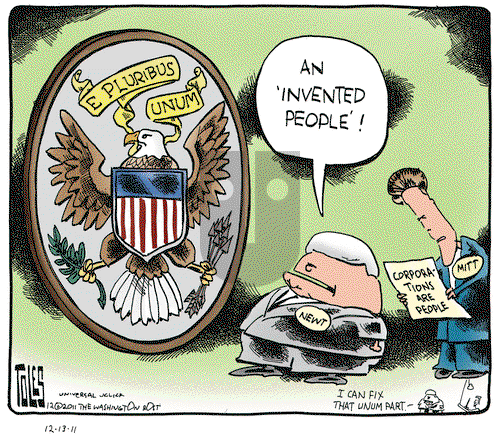 Tom Toles on Tuesday December 13, 2011 Comic Strip