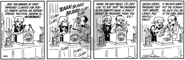 Doonesbury on Thursday April 13, 1978 Comic Strip