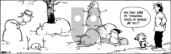 Calvin and Hobbes - Thursday December 28, 1989 Comic Strip