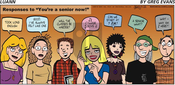 Luann on Sunday September 22, 2013 Comic Strip