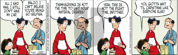 Baldo - Wednesday November 23, 2011 Comic Strip