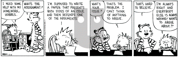 Calvin and Hobbes on Monday November 15, 1993 Comic Strip