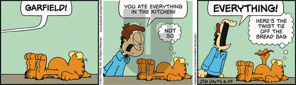 Garfield on Thursday June 29, 2017 Comic Strip