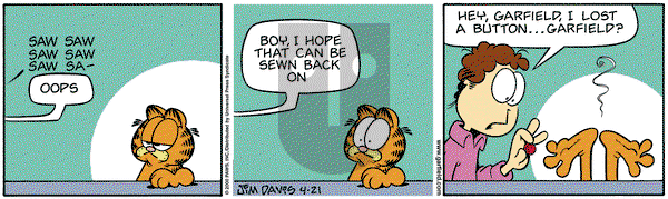 Garfield - Friday April 21, 2000 Comic Strip
