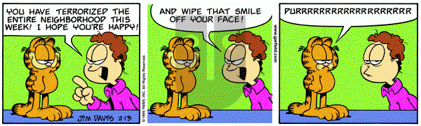 Garfield on Saturday February 13, 1999 Comic Strip
