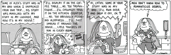 Cathy Classics on Tuesday August 16, 1994 Comic Strip