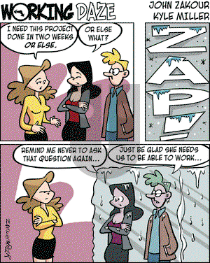 Working Daze on Tuesday April 8, 2008 Comic Strip