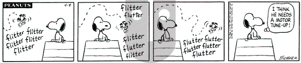 Peanuts - Friday April 8, 1966 Comic Strip
