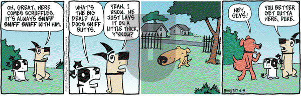 Pooch Cafe on Monday April 9, 2012 Comic Strip