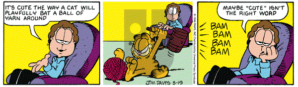 Garfield on Tuesday March 19, 1996 Comic Strip