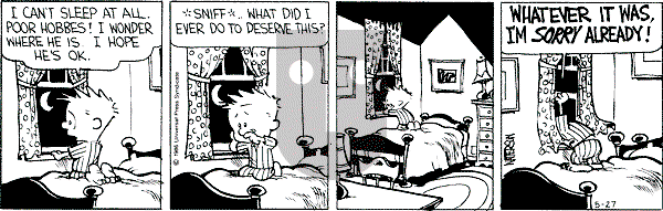 Calvin and Hobbes - Tuesday May 27, 1986 Comic Strip