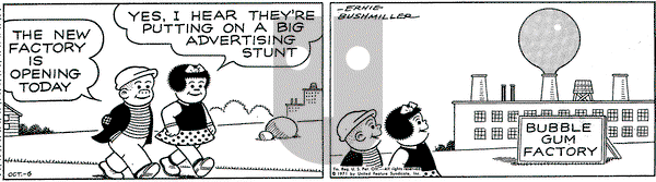 Nancy on Wednesday October 6, 1971 Comic Strip