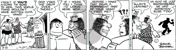 Alley Oop on Wednesday March 31, 1999 Comic Strip
