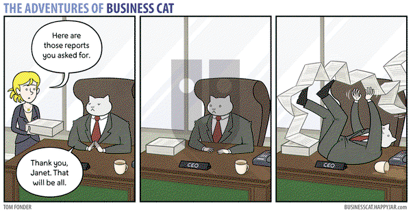 The Adventures of Business Cat on Monday June 15, 2015 Comic Strip
