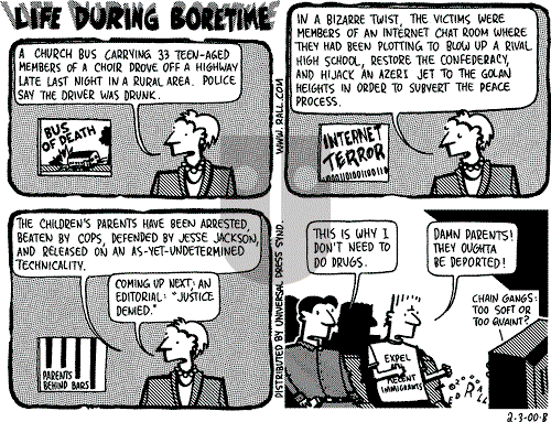 Ted Rall on Saturday February 5, 2000 Comic Strip
