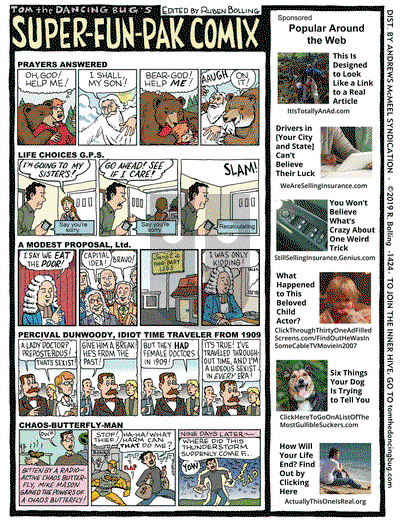 Tom the Dancing Bug on Monday February 4, 2019 Comic Strip