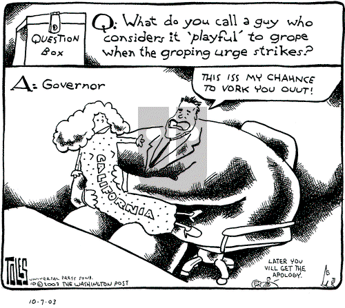 Tom Toles on Tuesday October 7, 2003 Comic Strip