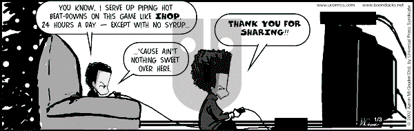 The Boondocks - Thursday January 3, 2002 Comic Strip