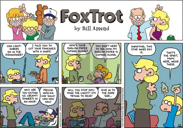 FoxTrot on Sunday May 4, 2014 Comic Strip