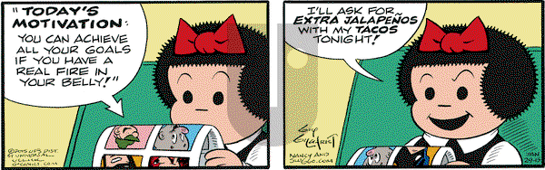 Nancy on Thursday January 29, 2015 Comic Strip