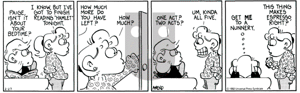 FoxTrot on Thursday February 27, 1992 Comic Strip