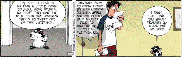 Get Fuzzy on Saturday May 17, 2003 Comic Strip