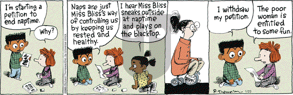 Cul de Sac on Thursday January 23, 2014 Comic Strip