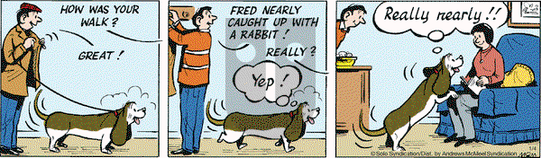 Fred Basset on Saturday January 4, 2020 Comic Strip