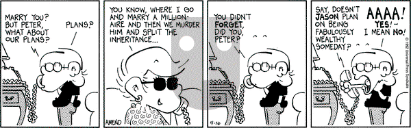 FoxTrot on Thursday April 16, 1992 Comic Strip
